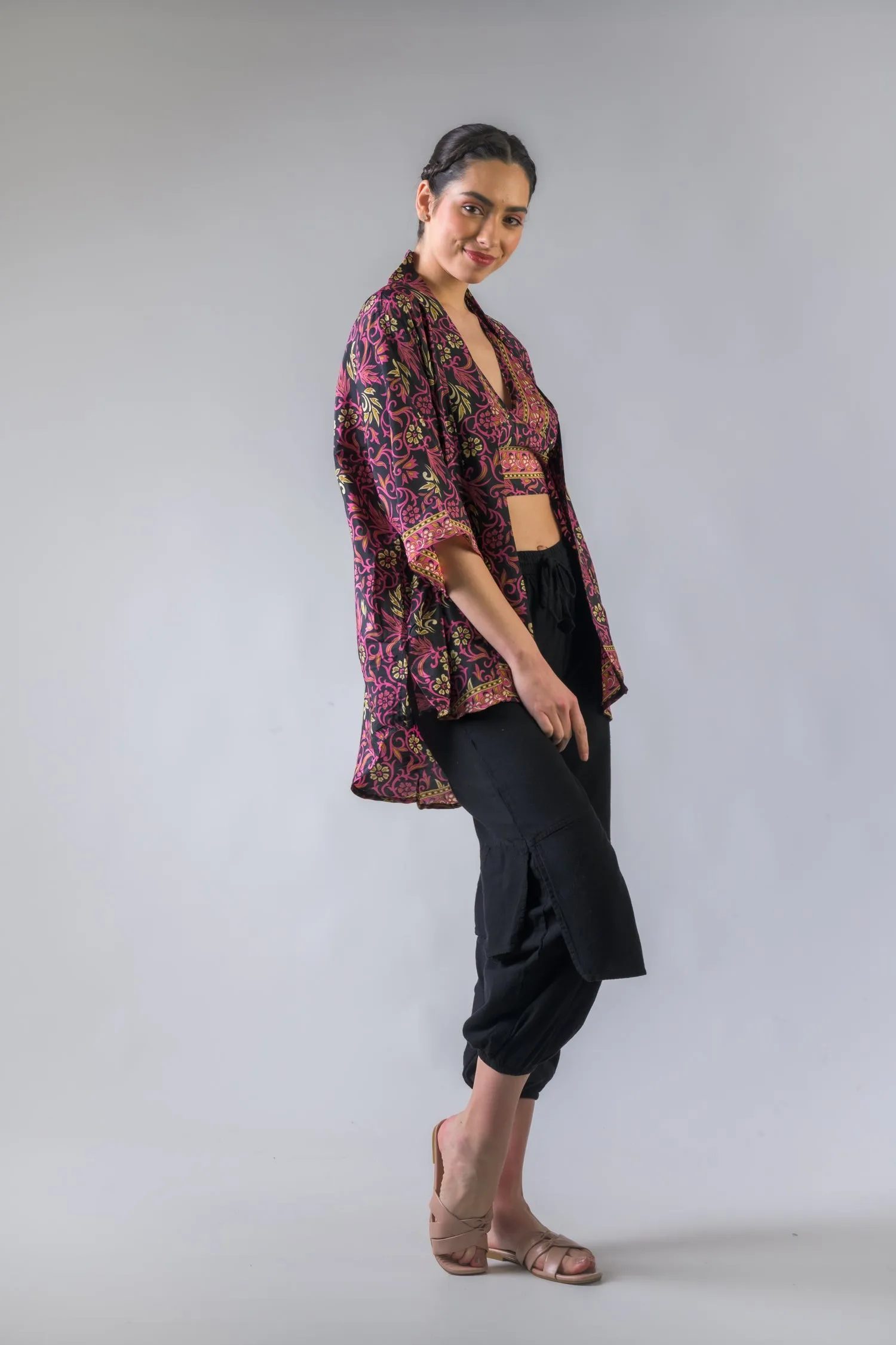 Rhea Fire Flower Kimono
