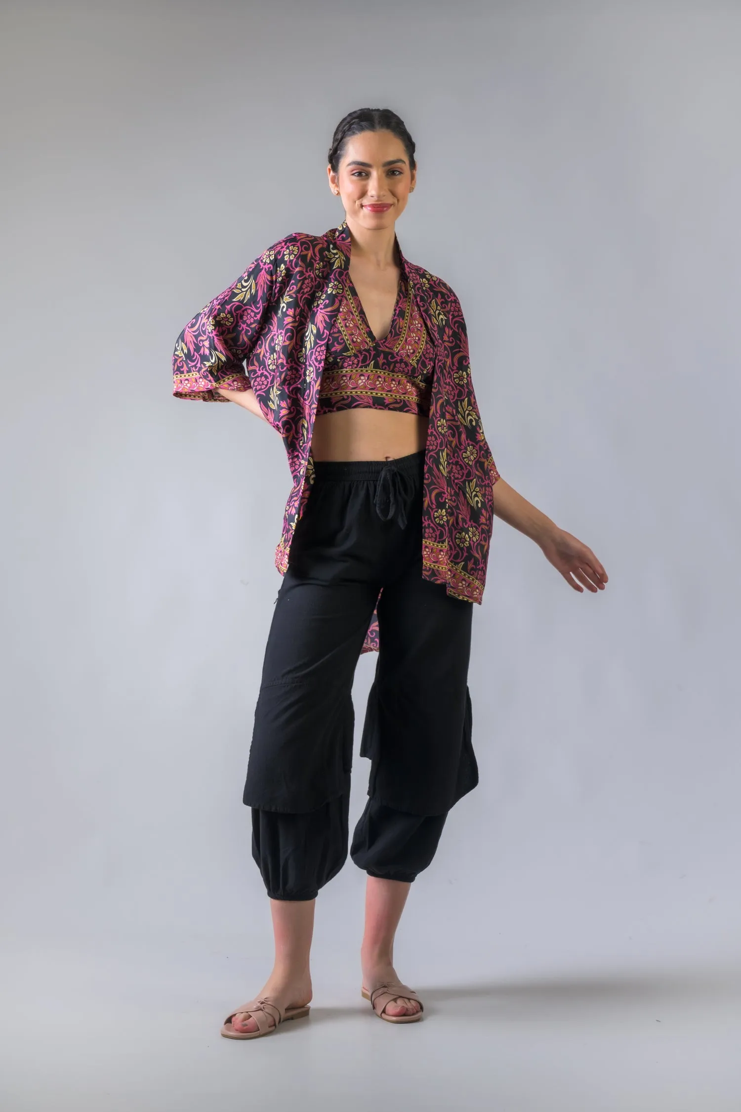 Rhea Fire Flower Kimono