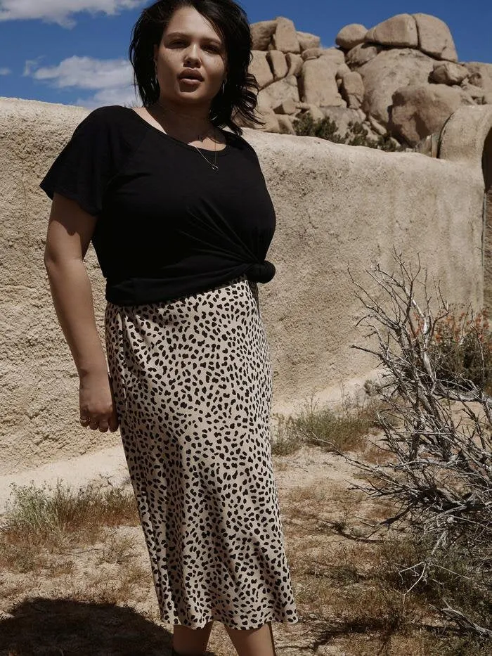 Sanctuary Clothing Everyday Midi Skirt Modern Spots