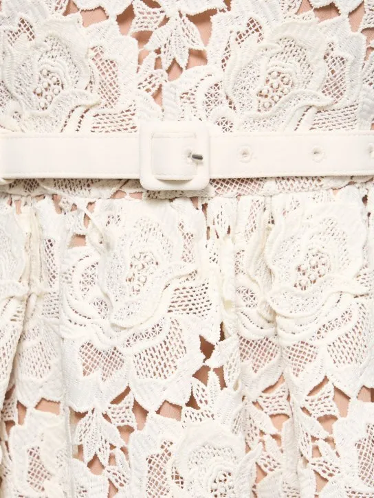 Self-portrait   Floral lace midi dress 