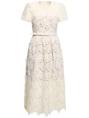 Self-portrait   Floral lace midi dress 