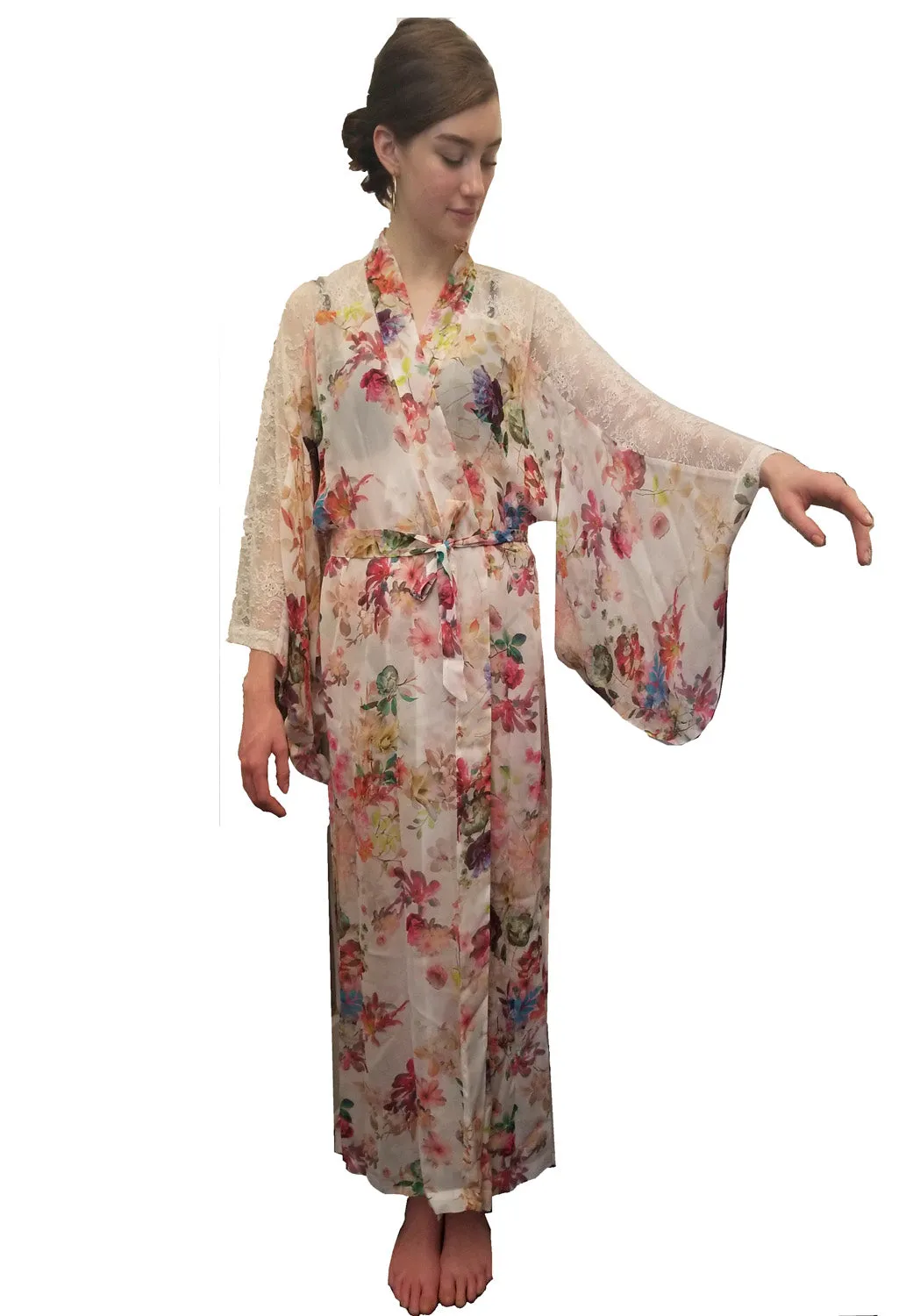 Silk Long Kimono Robe