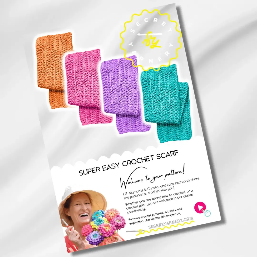 Super Easy Crochet Scarf Pattern for Beginners