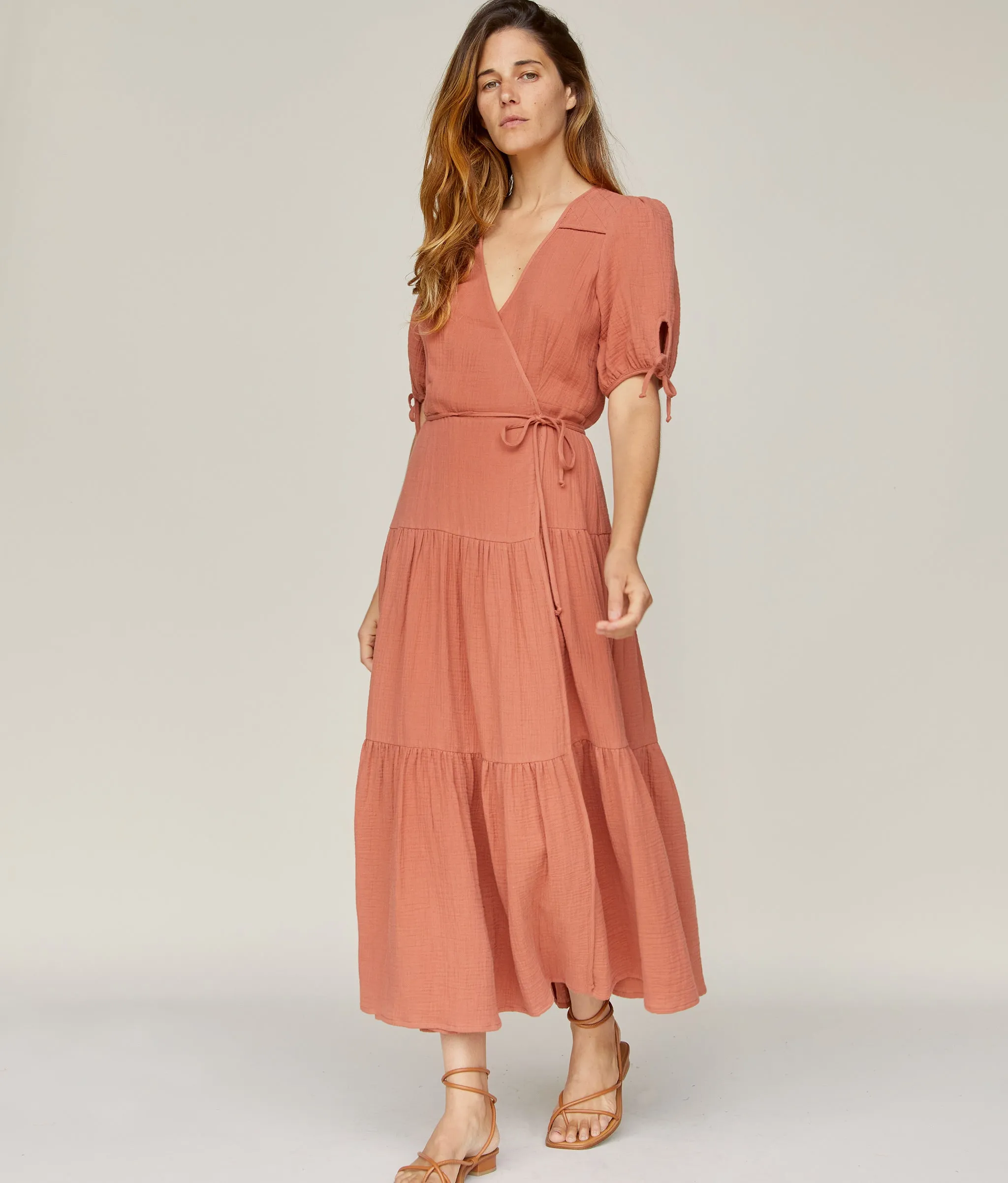 The Augusta Dress | Terracotta Gauze