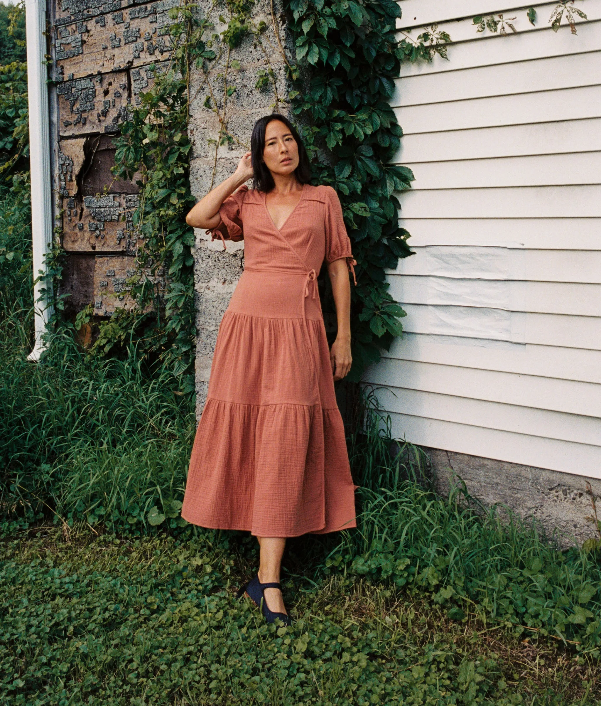 The Augusta Dress | Terracotta Gauze