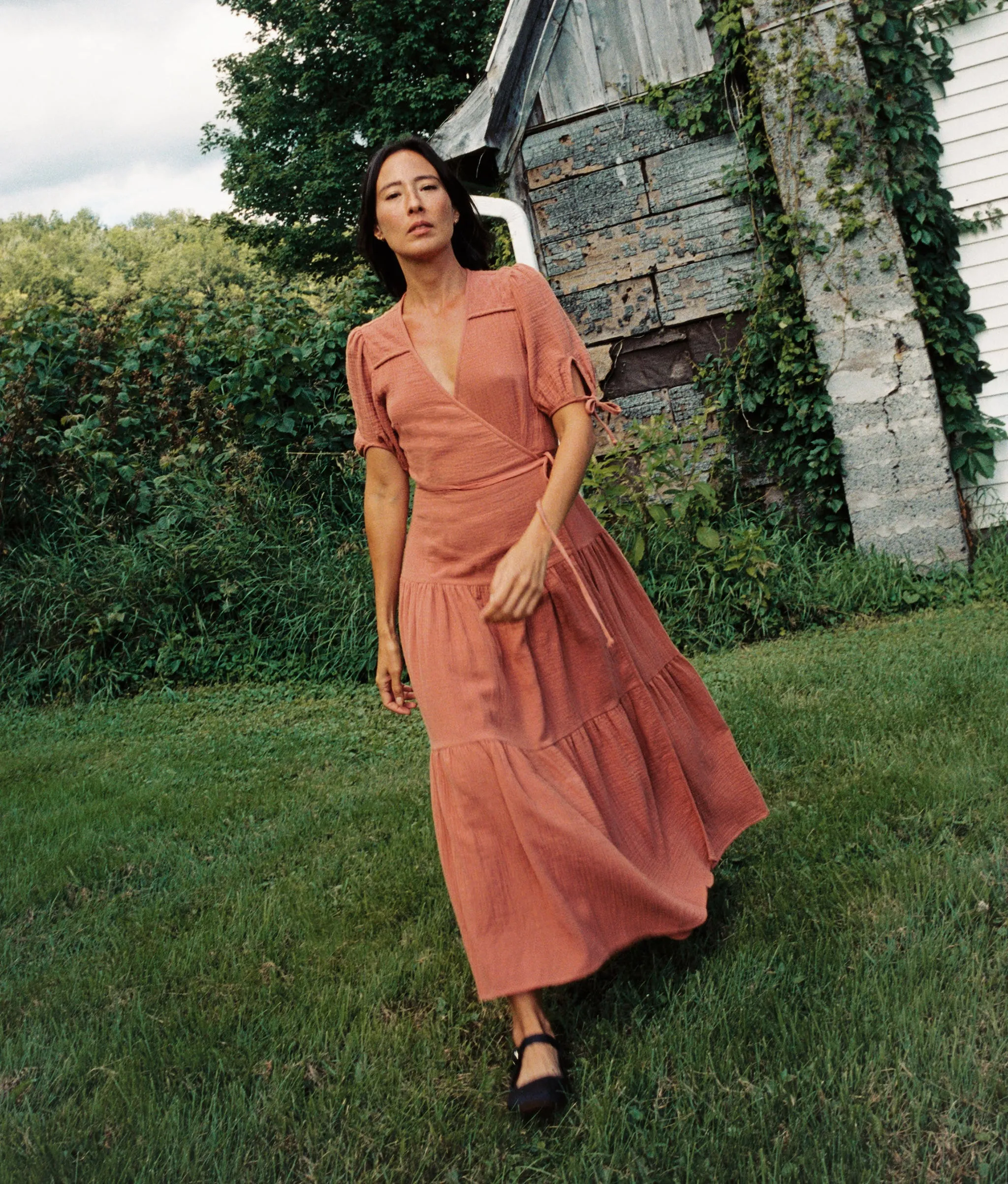 The Augusta Dress | Terracotta Gauze