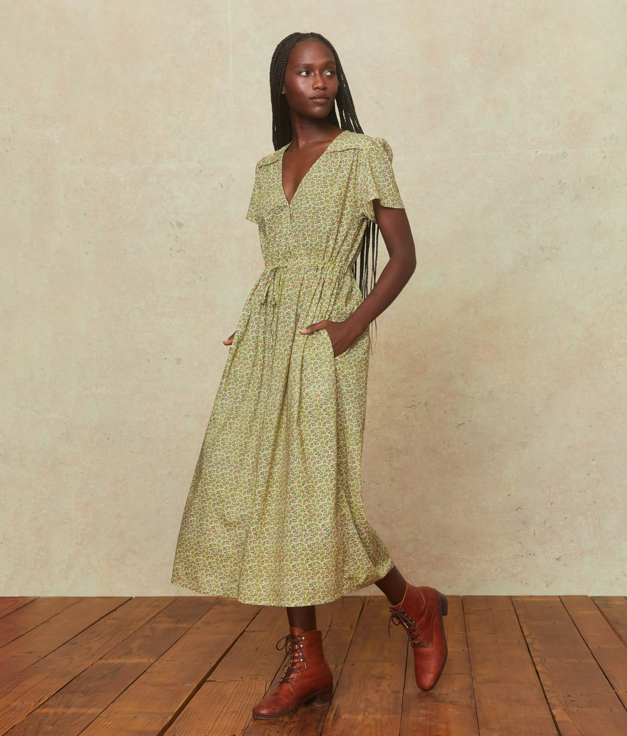 The Dawn Dress Petites | Berry Ditsy Cream