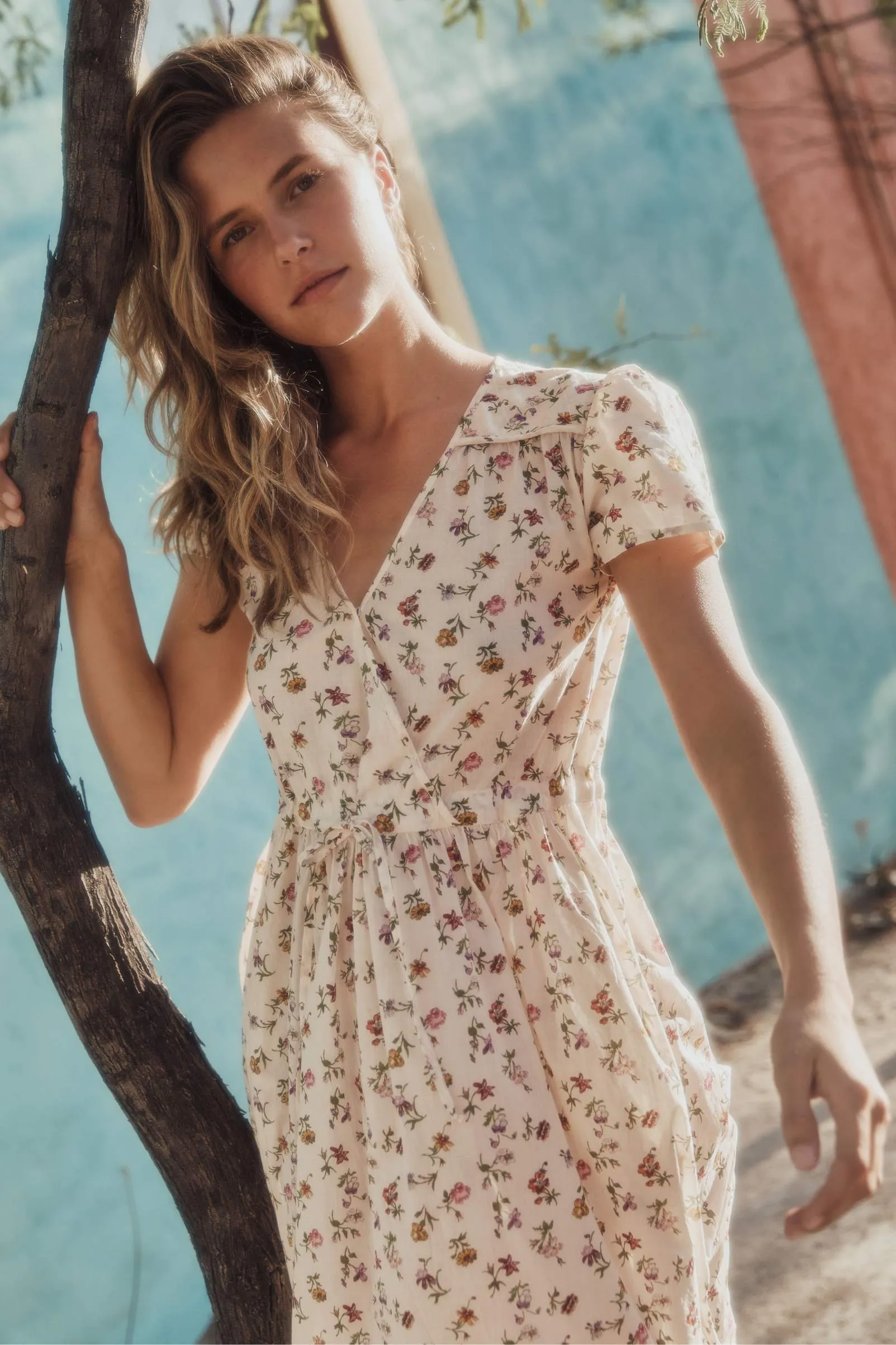 The Dawn Dress Petites | Cream Garden