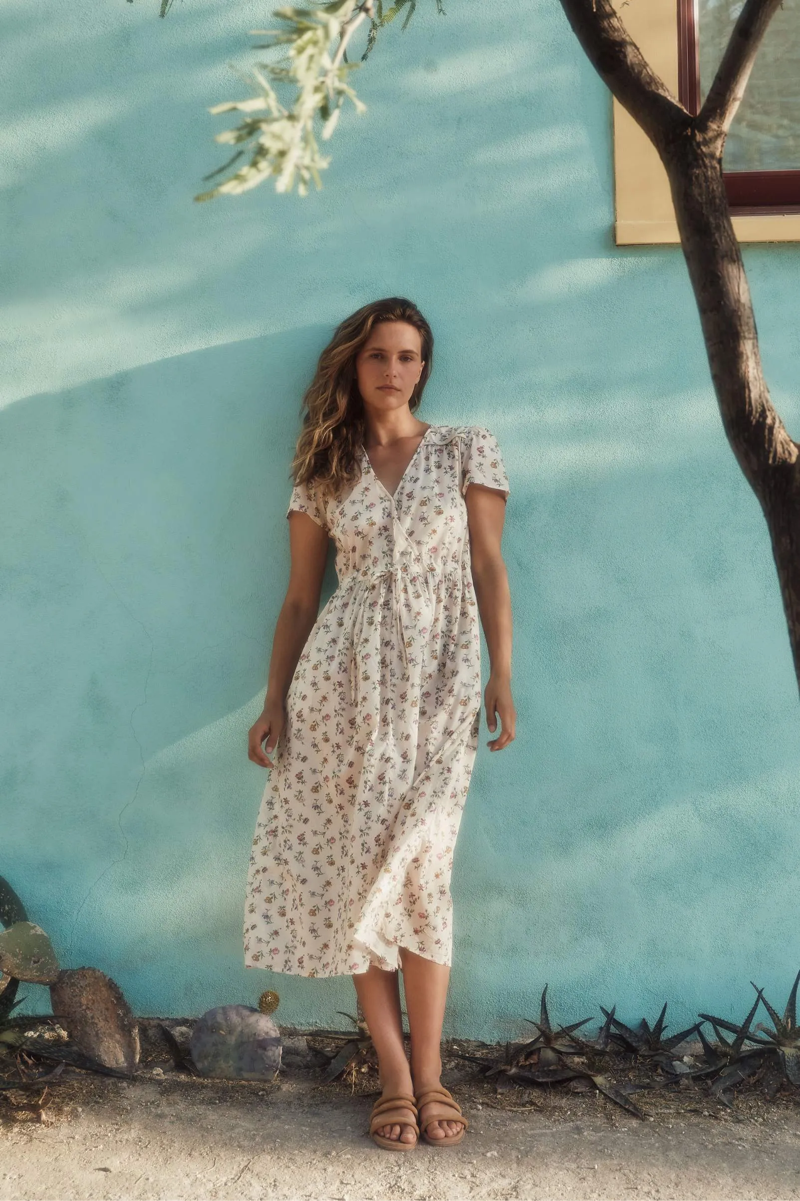 The Dawn Dress Petites | Cream Garden