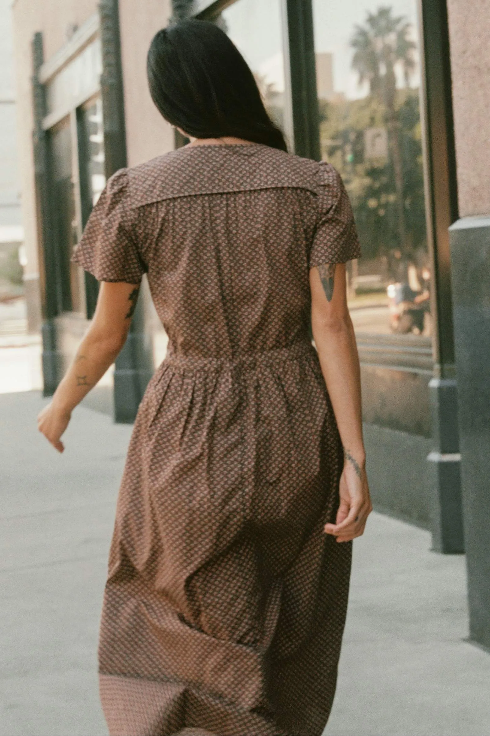 The Dawn Dress Petites | Geo Ditsy Hickory