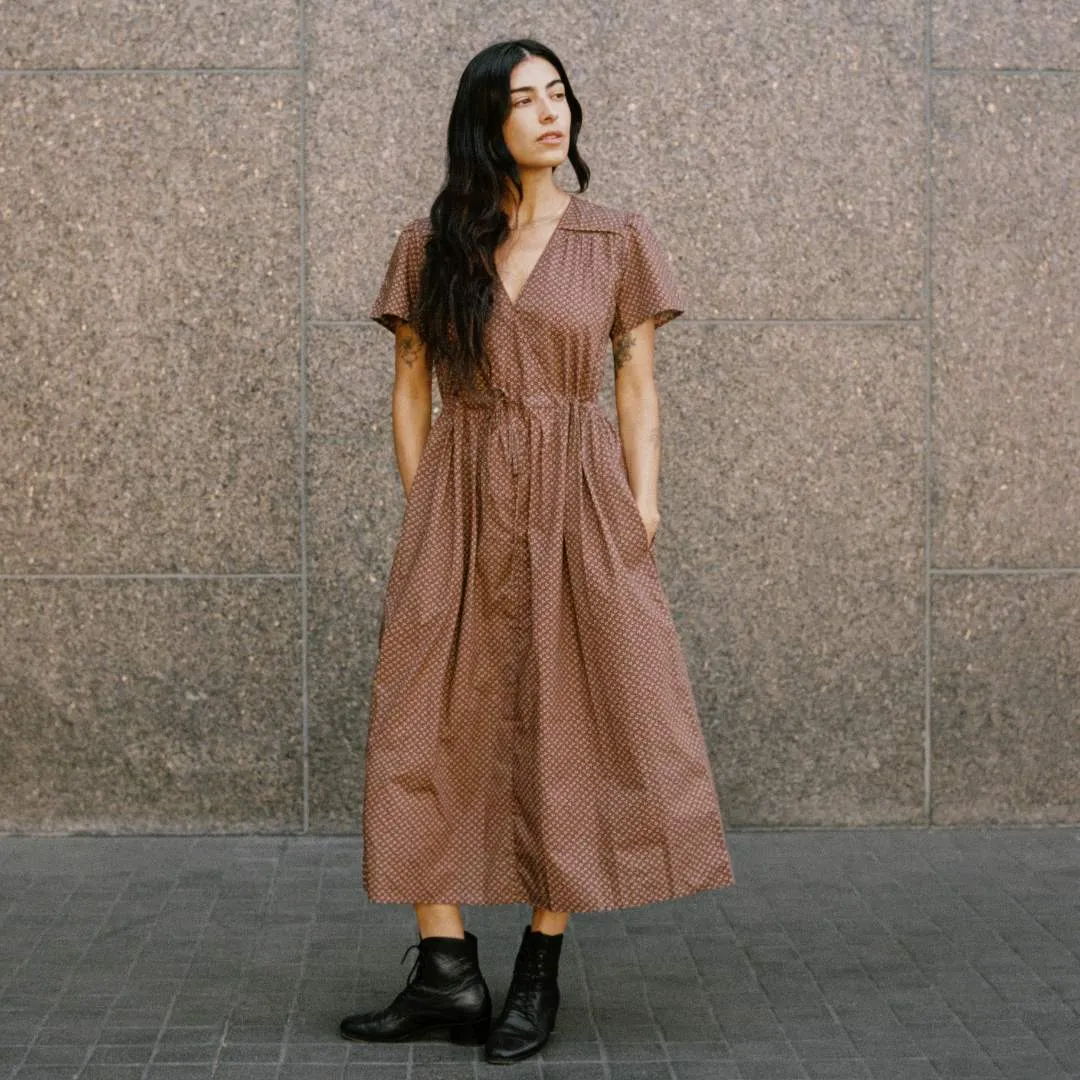 The Dawn Dress Petites | Geo Ditsy Hickory