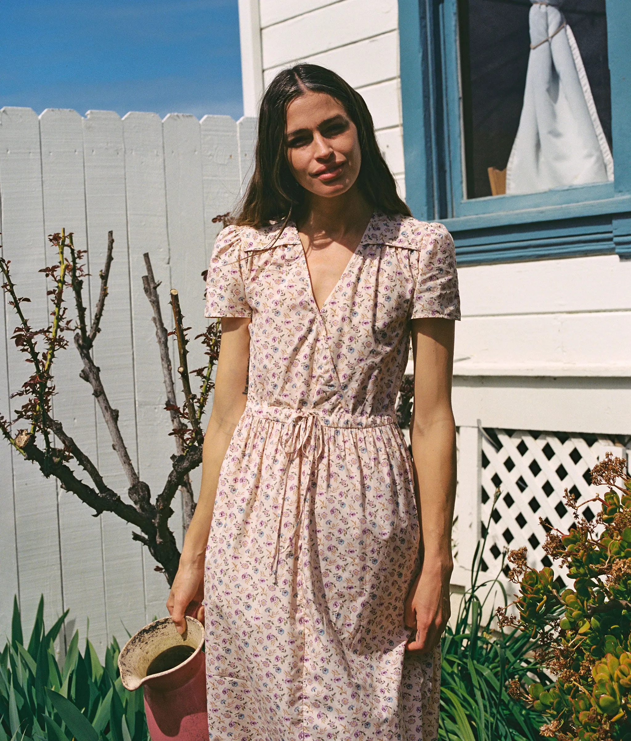 The Dawn Dress Petites | Oat Straw Cream