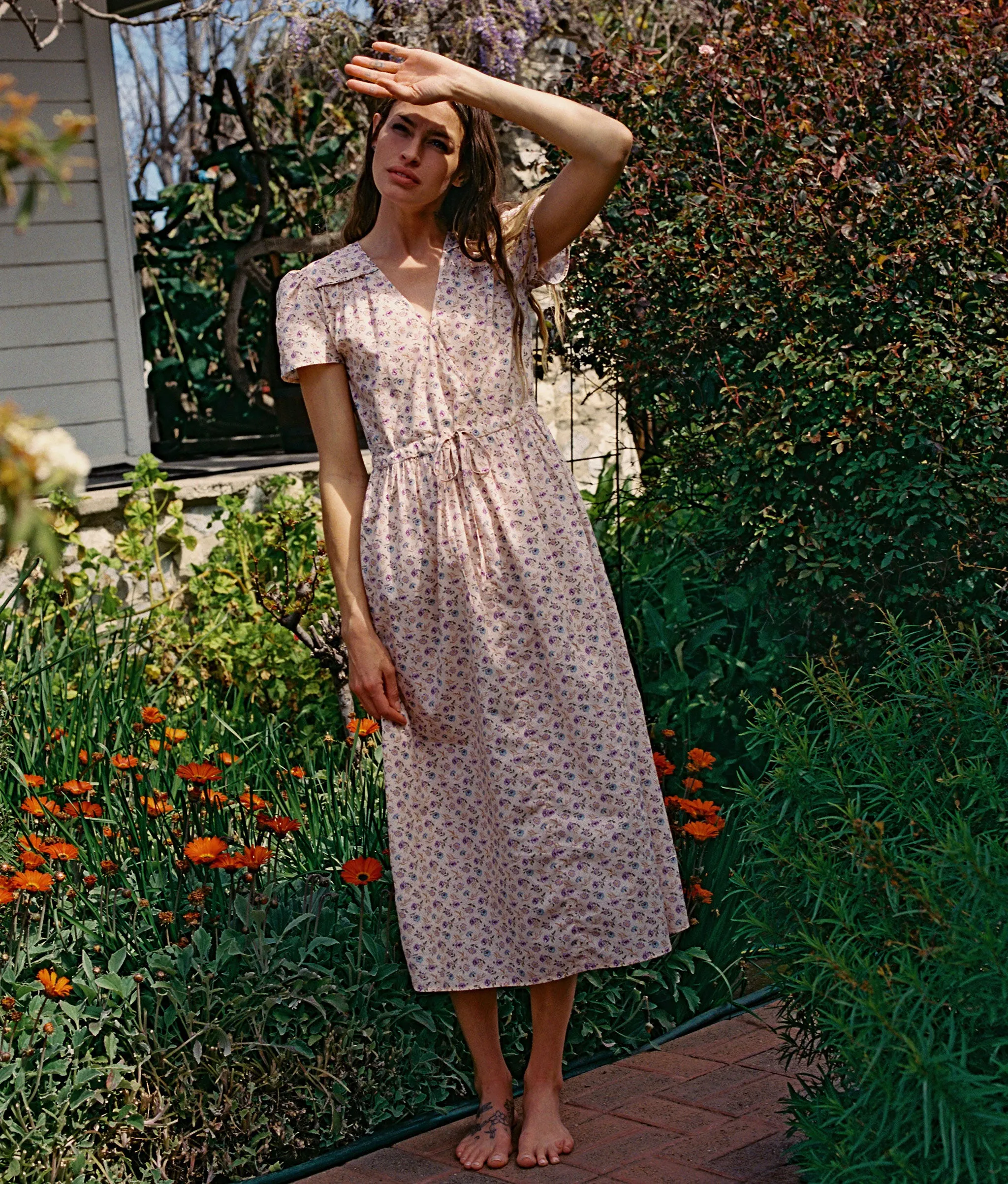 The Dawn Dress Petites | Oat Straw Cream