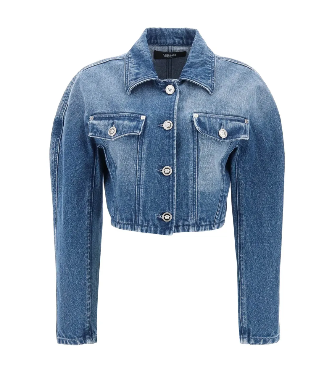 Versace Cropped Women Denim Jacket