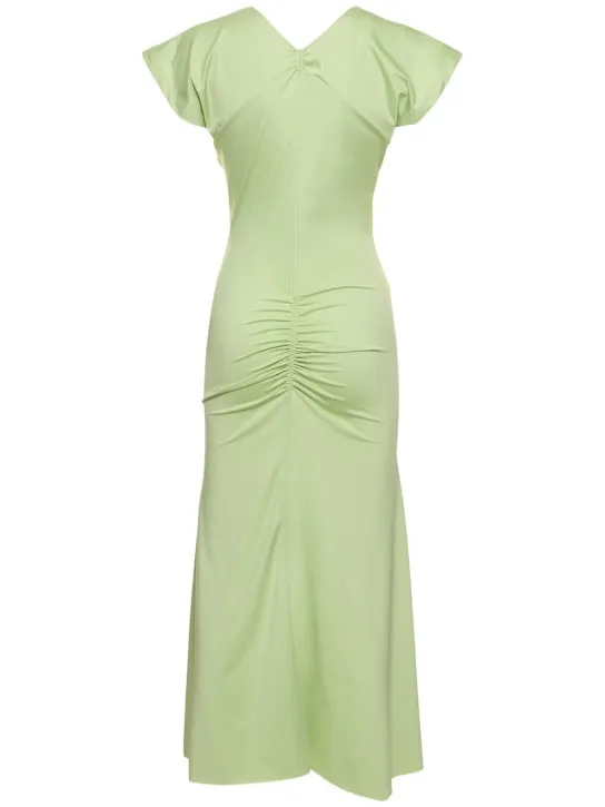 Victoria Beckham   Gathered jersey midi dress 