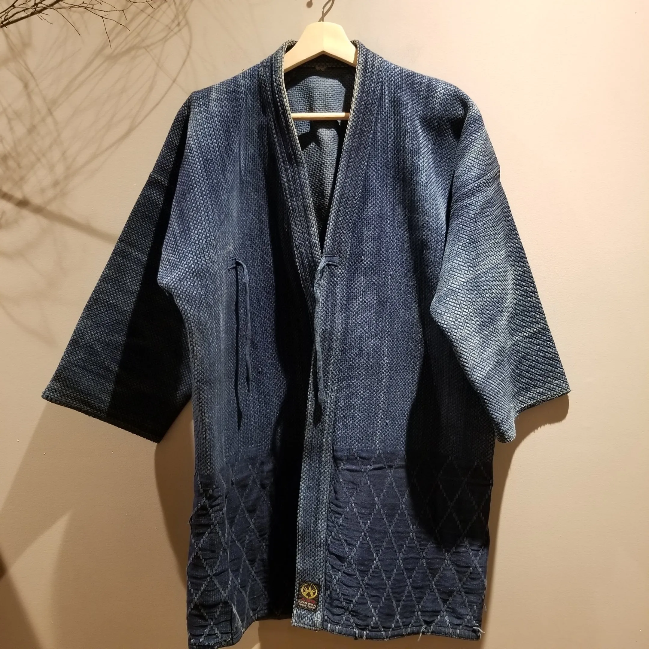 Vintage Aizome Indigo Kendo Swordsman Jacket XL