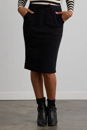 Women's Organic Cotton Midi Skirt with Pockets