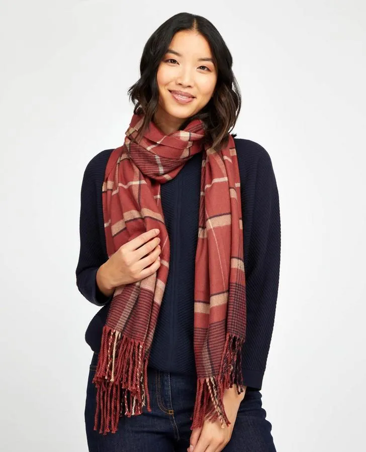 Woven Super-Soft Marmalade Check Scarf