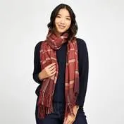 Woven Super-Soft Marmalade Check Scarf